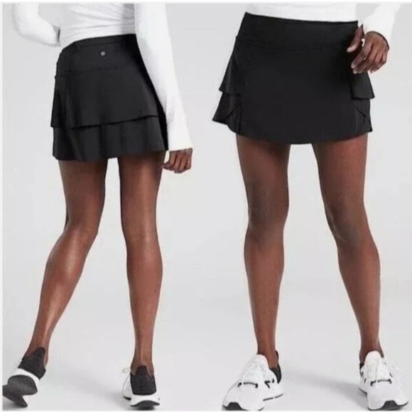 Athleta Momentum High Rise Black Pleated Skort size small - Picture 14 of 15